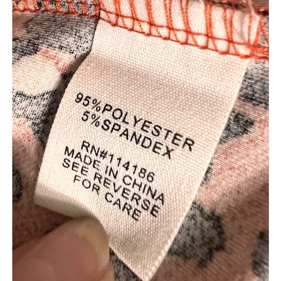 89th + Madison size M burnt leopard print on burnt orange blouse pullover top - Picture 6 of 7